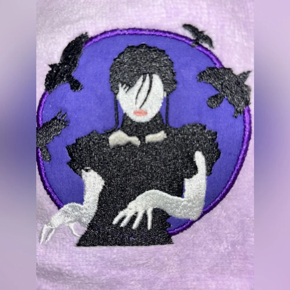 Wednesday Addams 2 pack purple hand towels New